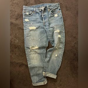 Distressed Levi Jeans